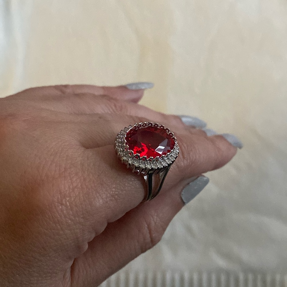 Red Zirconia Ring